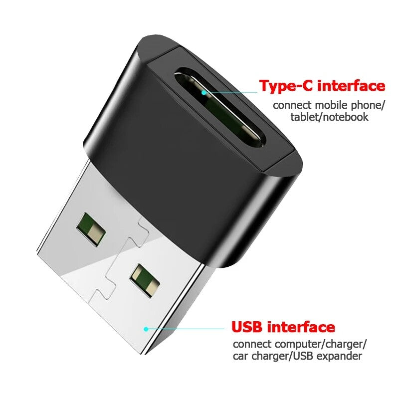 Male USB a to USB C Adapter, Fast Charger OTG Convertor for Iphone 16 15 Samsung