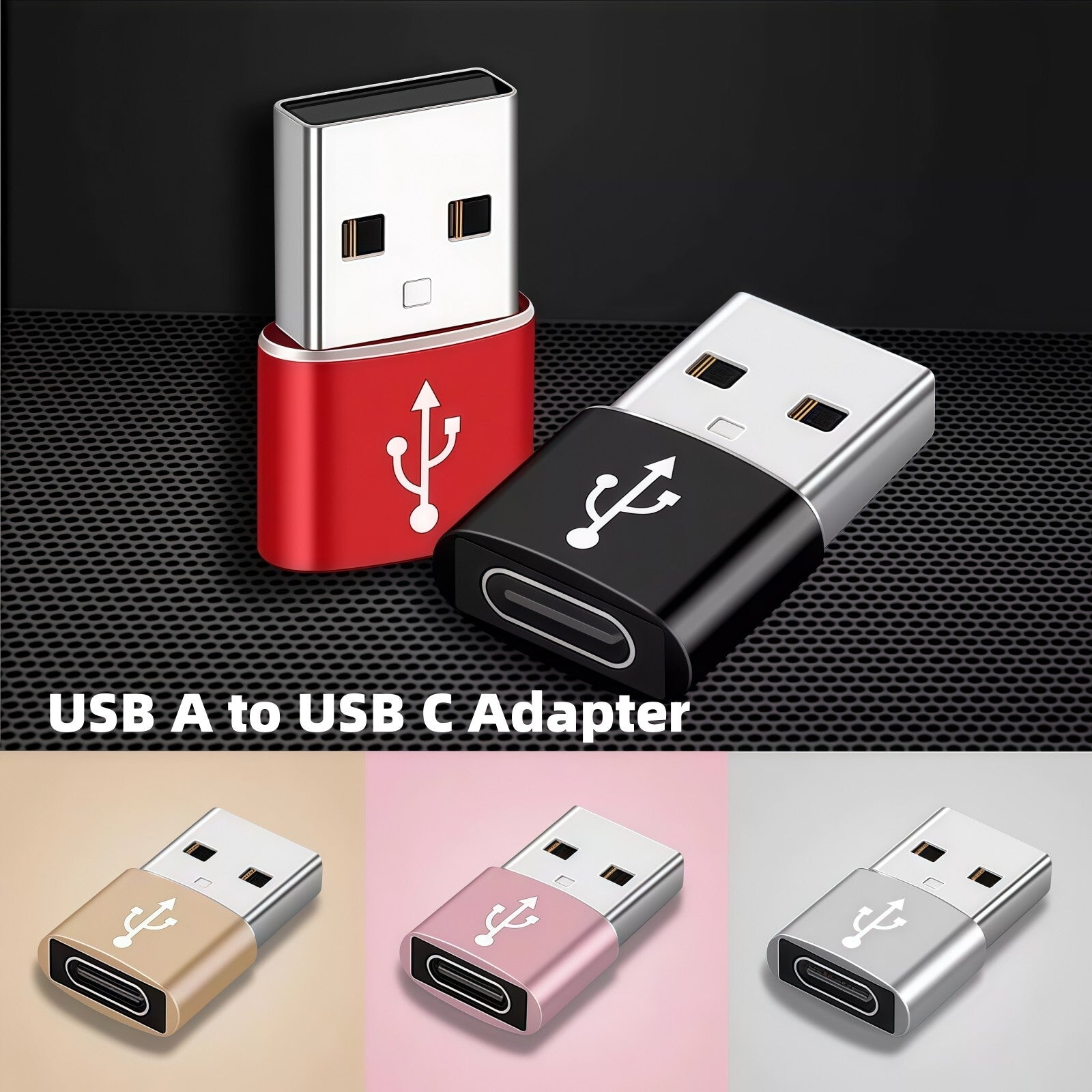 Male USB a to USB C Adapter, Fast Charger OTG Convertor for Iphone 16 15 Samsung