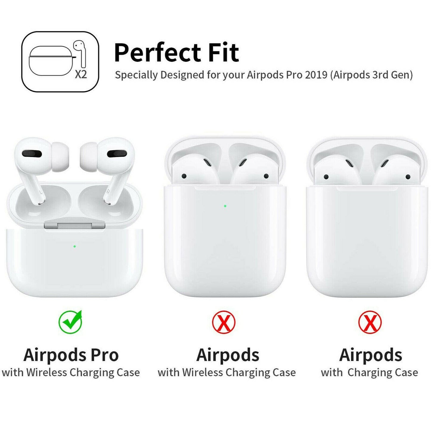 Case for Apple Airpods Pro Silicone Shockproof Slim Skin Earphones Cute Cover UK