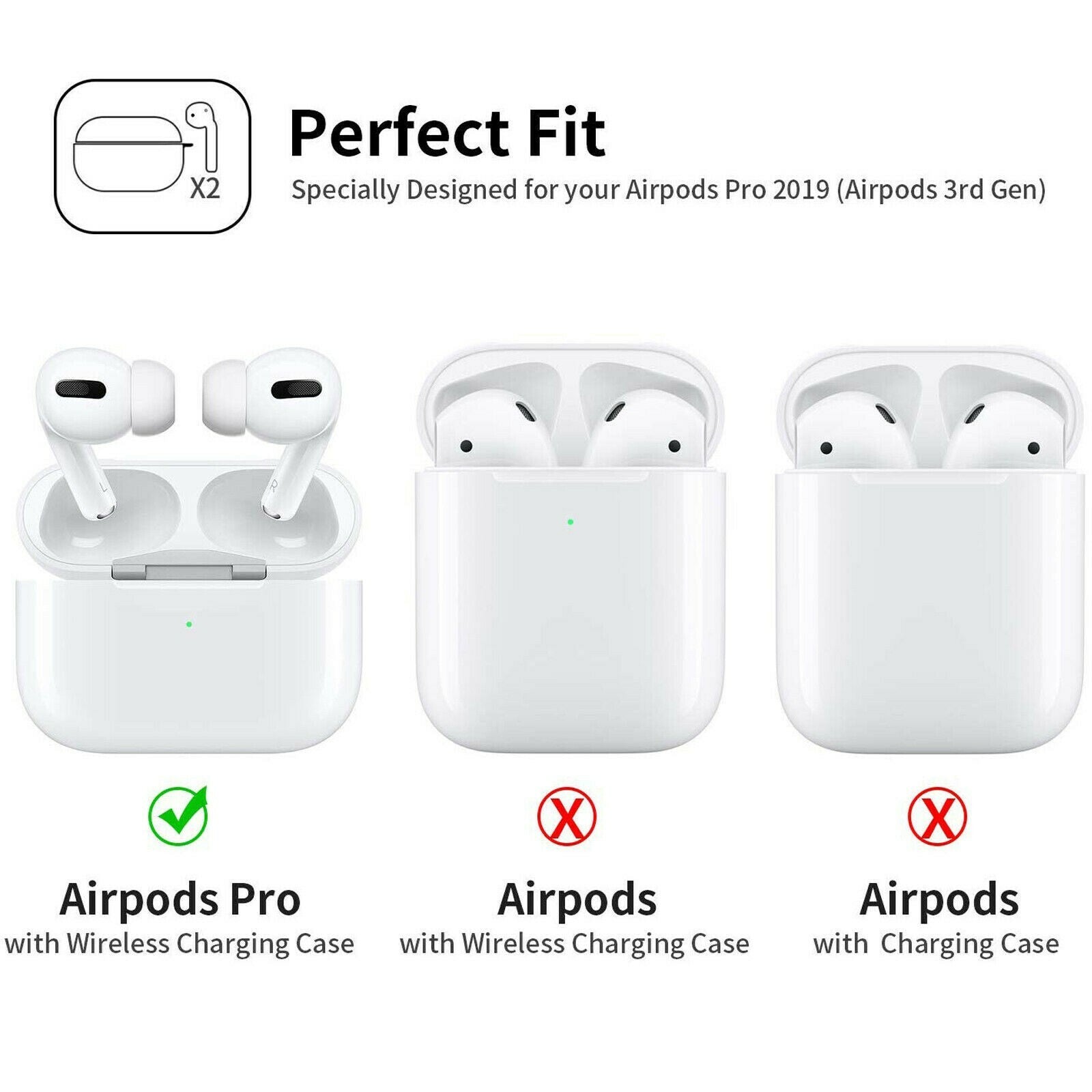 Case for Apple Airpods Pro Silicone Shockproof Slim Skin Earphones Cute Cover UK